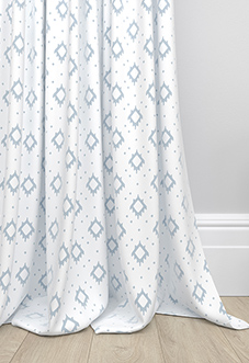 Huaraz Velvet, Mid Blue - Made to Measure Curtains